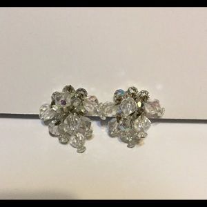 Vintage Laguna Cluster Clip On Earrings Signed